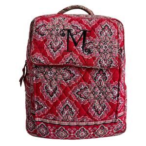 Vera Bradley Frankly Scarlett Medium Quilted Lightweight Backpack Book Bag Wear